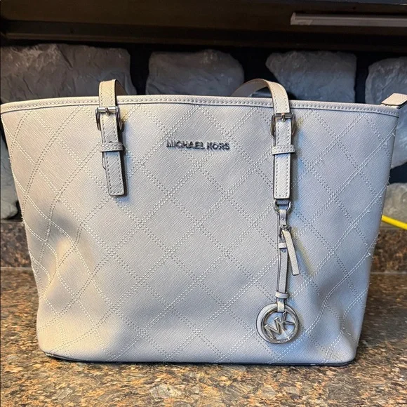 Michael Kors Light Gray purse - Picture 1 of 6
